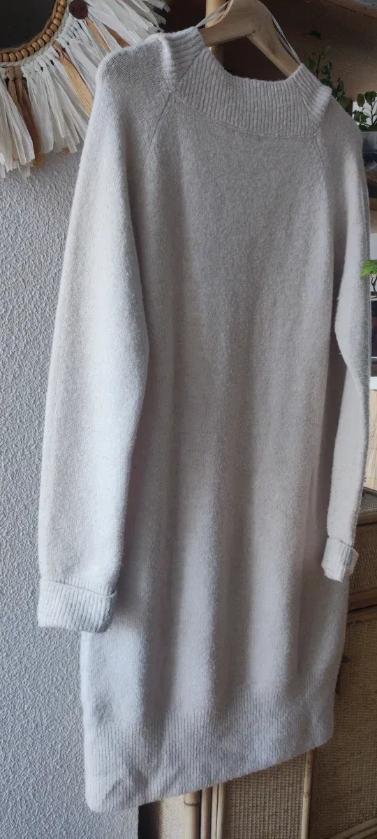 Vestido de lana beige talla única
