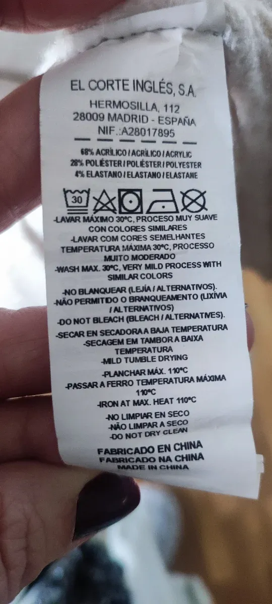 Vestido de lana beige talla única