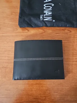 Billetera Covalin Negra Piel