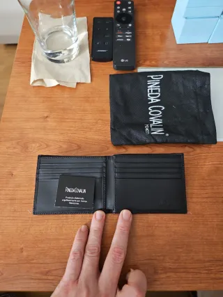 Billetera Covalin Negra Piel