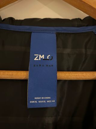 Plumas Zara Hombre XL Negro