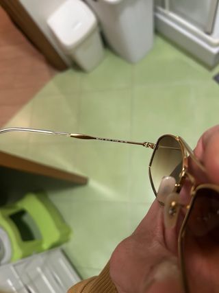 Occhiali da sole Ray-Ban oro e marroni