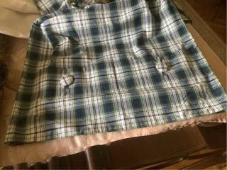 Vestido cuadros escoceses verde S