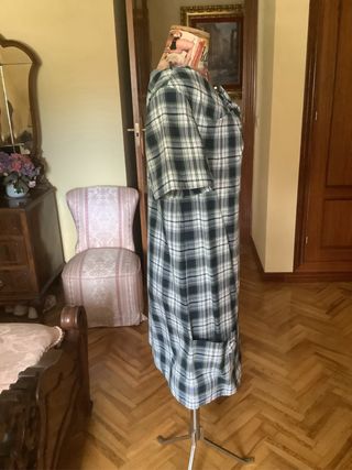 Vestido cuadros escoceses verde S