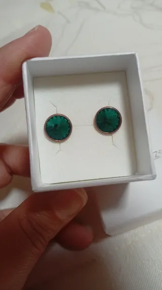 Pendientes Victoria Cruz Verde y Oro