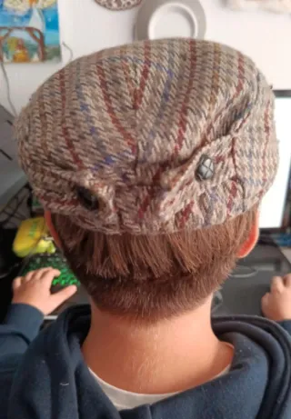 Gorra de tweed para hombre