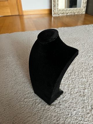 Expositor Busto Joyería Terciopelo Negro