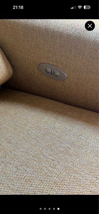 Sofá 4 plazas tela amarillo