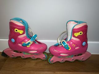 Patines en línea rosas para niña