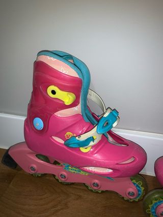 Patines en línea rosas para niña
