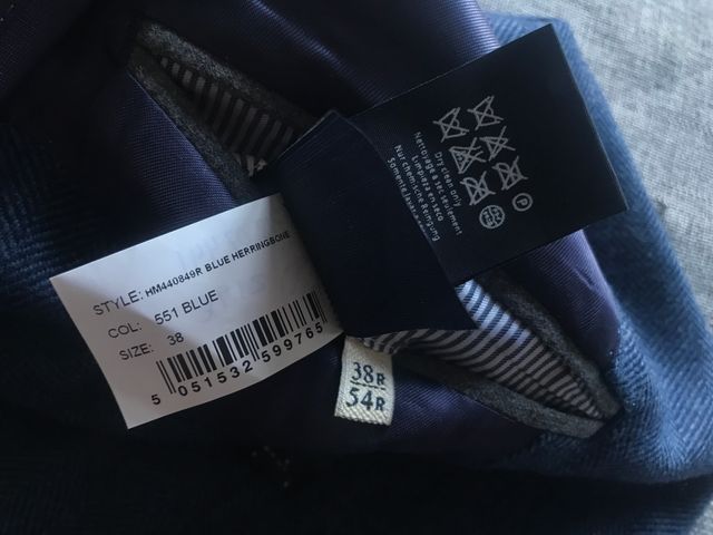 Giacchetta Hackett Blue Herringbone T38