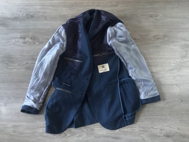 Giacchetta Hackett Blue Herringbone T38