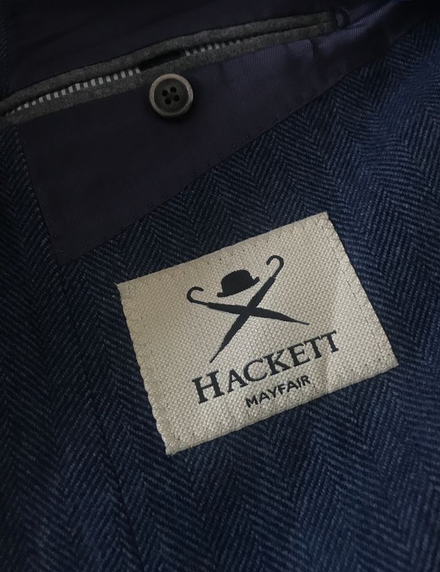 Giacchetta Hackett Blue Herringbone T38