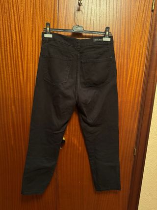 Pantalones vaqueros mujer negros rectos