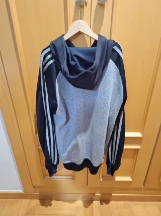 Sudadera Adidas Gris y Negra