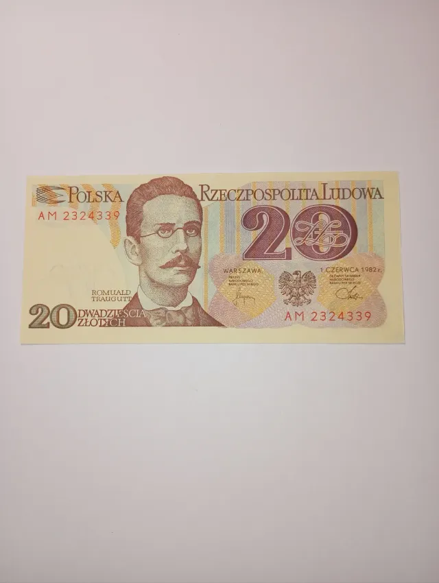 Billete 20 Zlotych Polska 1982