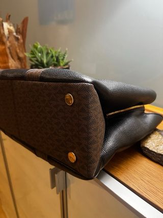 Bolso Michael Kors Piel Negro y Marrón Original