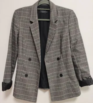 Blazer cuadros Gales gris