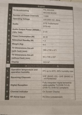 Toshiba Smart TV 32” Full HD