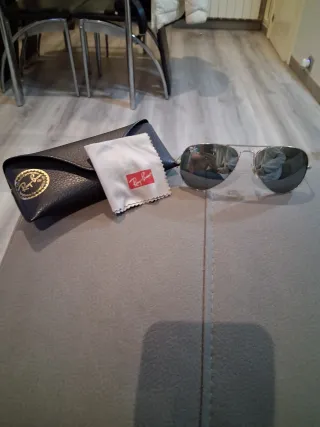 Gafas Ray Ban Hombre Plata y Negro