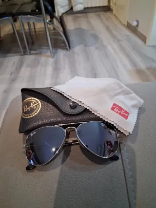 Gafas Ray Ban Hombre Plata y Negro