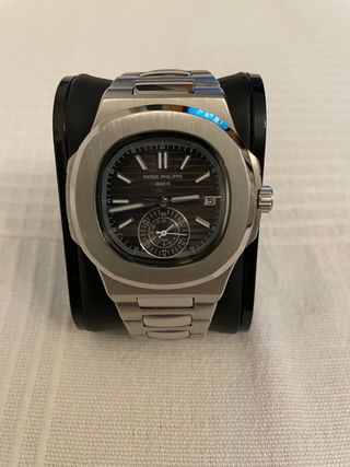 Patek Philippe Nautilus Reloj Plata y marrón