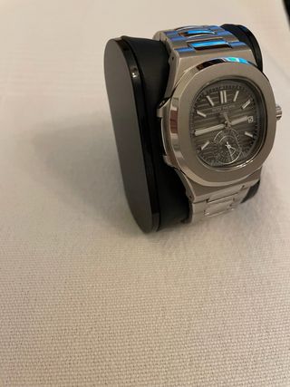Patek Philippe Nautilus Reloj Plata y marrón