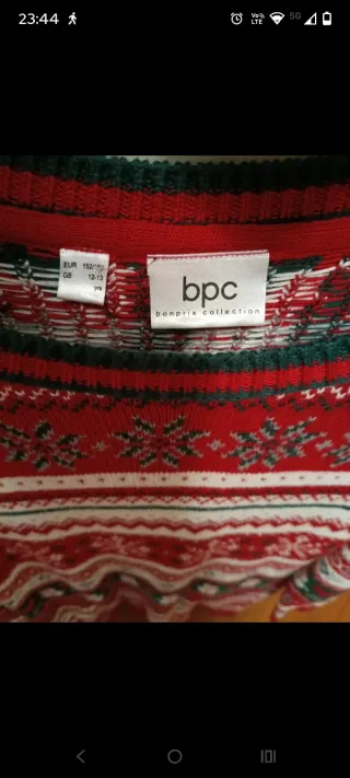 Vestitino natalizio in maglia con pupazzi di neve