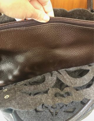 Borsa a mano nuova in feltro traforato
