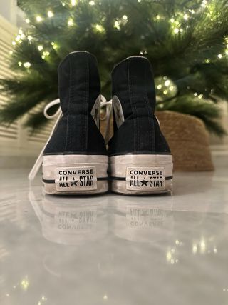 Converse plataforma altas negras