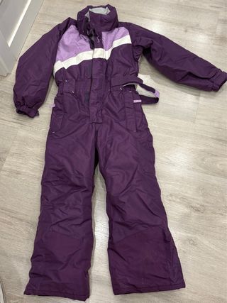 Buzo de nieve/esquí infantil morado talla 8