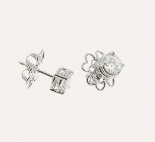 Pendientes Diamante 2.18ct Oro Blanco 2.39gr
