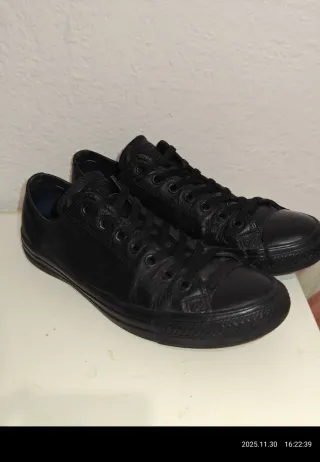 Zapatillas Converse Piel Negras Talla 42