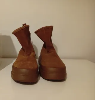 Botas Zara Piel Marrón Talla 40