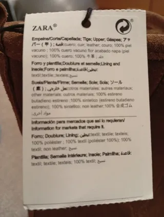 Botas Zara Piel Marrón Talla 40