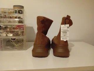 Botas Zara Piel Marrón Talla 40