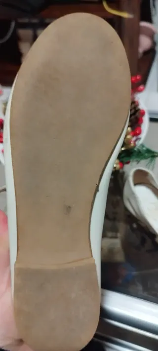 Bailarinas Comunión Perlas Blancas y Doradas