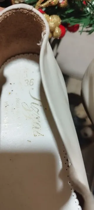 Bailarinas Comunión Perlas Blancas y Doradas