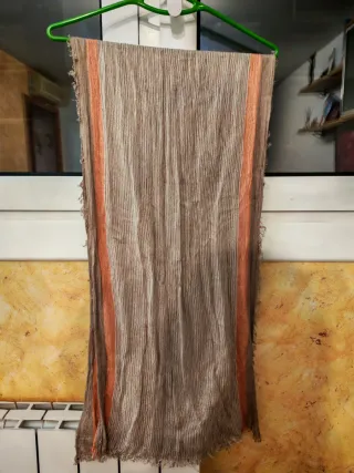 Pañuelo cuello niño marrón y naranja