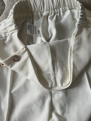 Pantalón blanco de vestir talla 16Y