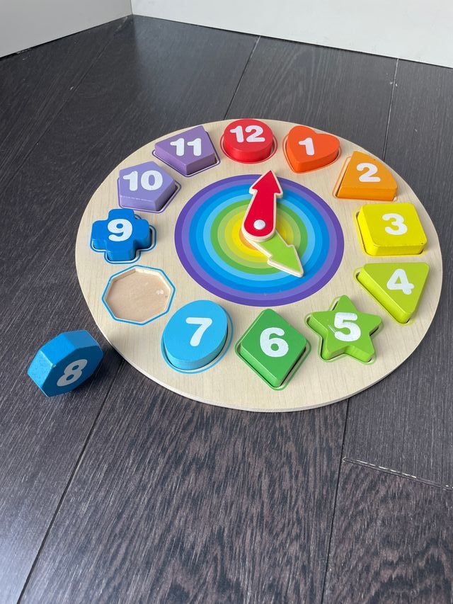 Puzzle Orologio Numeri Incastonabili per Bambini