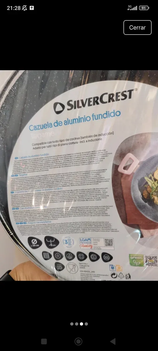 Cazuela SilverCrest aluminio fundido