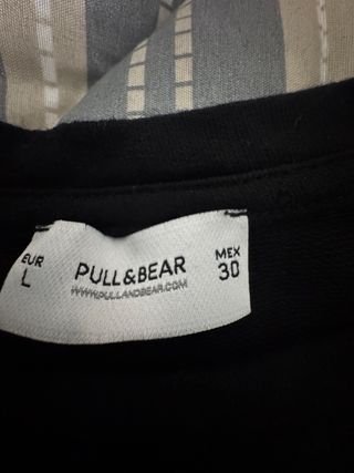 Camiseta Pull&Bear Talla L Algodón Negra