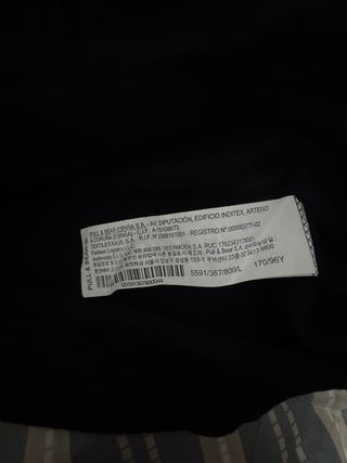 Camiseta Pull&Bear Talla L Algodón Negra