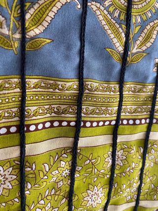 Vestido verde estampado talla única