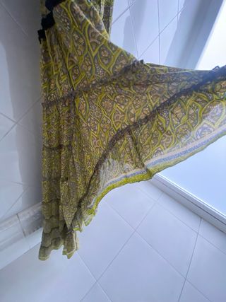 Vestido verde estampado talla única