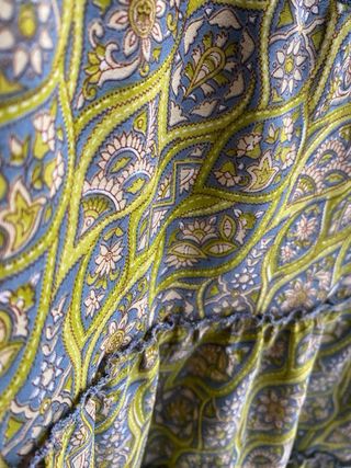 Vestido verde estampado talla única