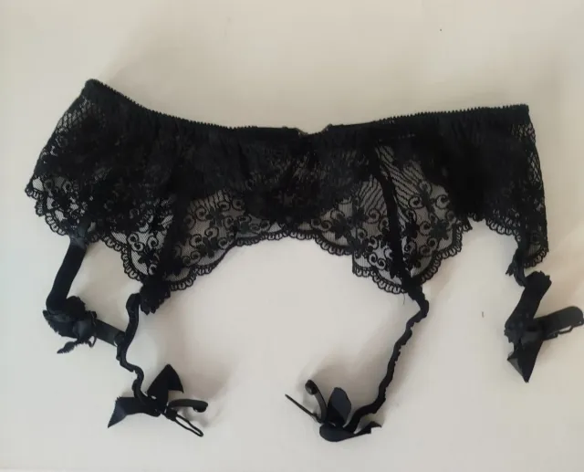 Liguero Christian Dior Negro Encaje