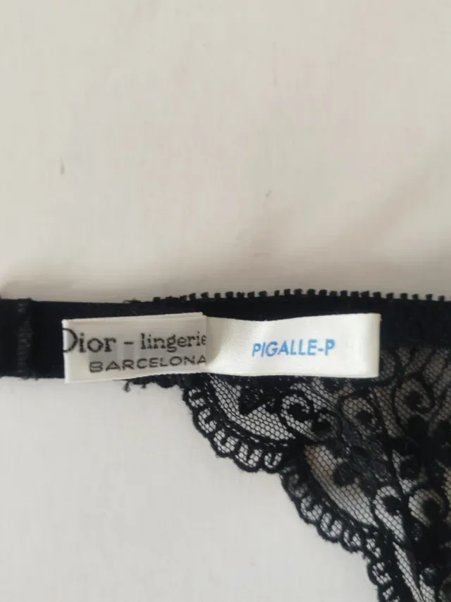 Liguero Christian Dior Negro Encaje