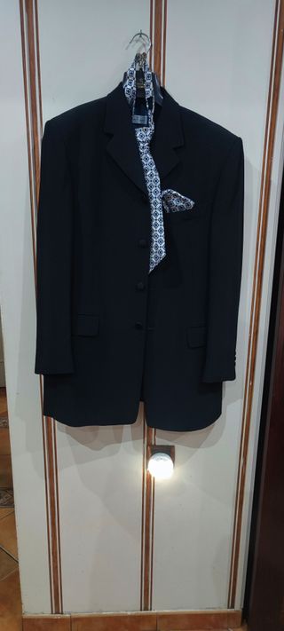 Traje Novio Italiano Negro 2 Piezas